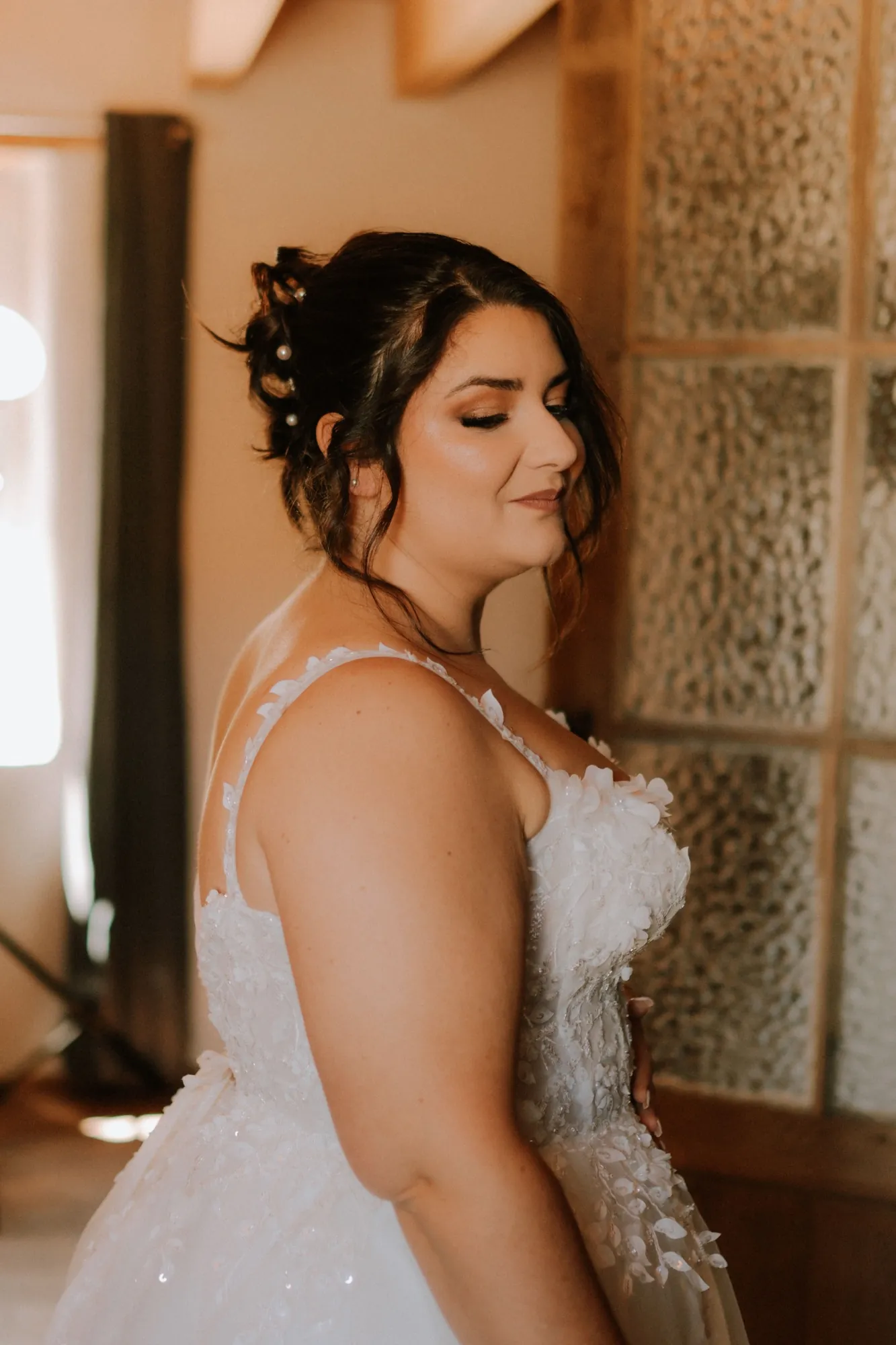 Mariée avec un proche en extérieur